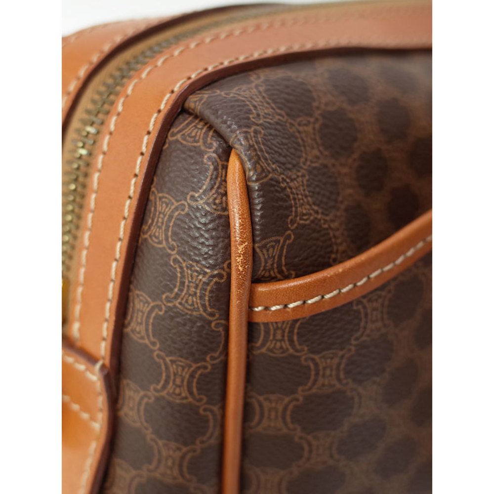 Celine Brown Pattern Boston Mini Bag Macadam - image 4